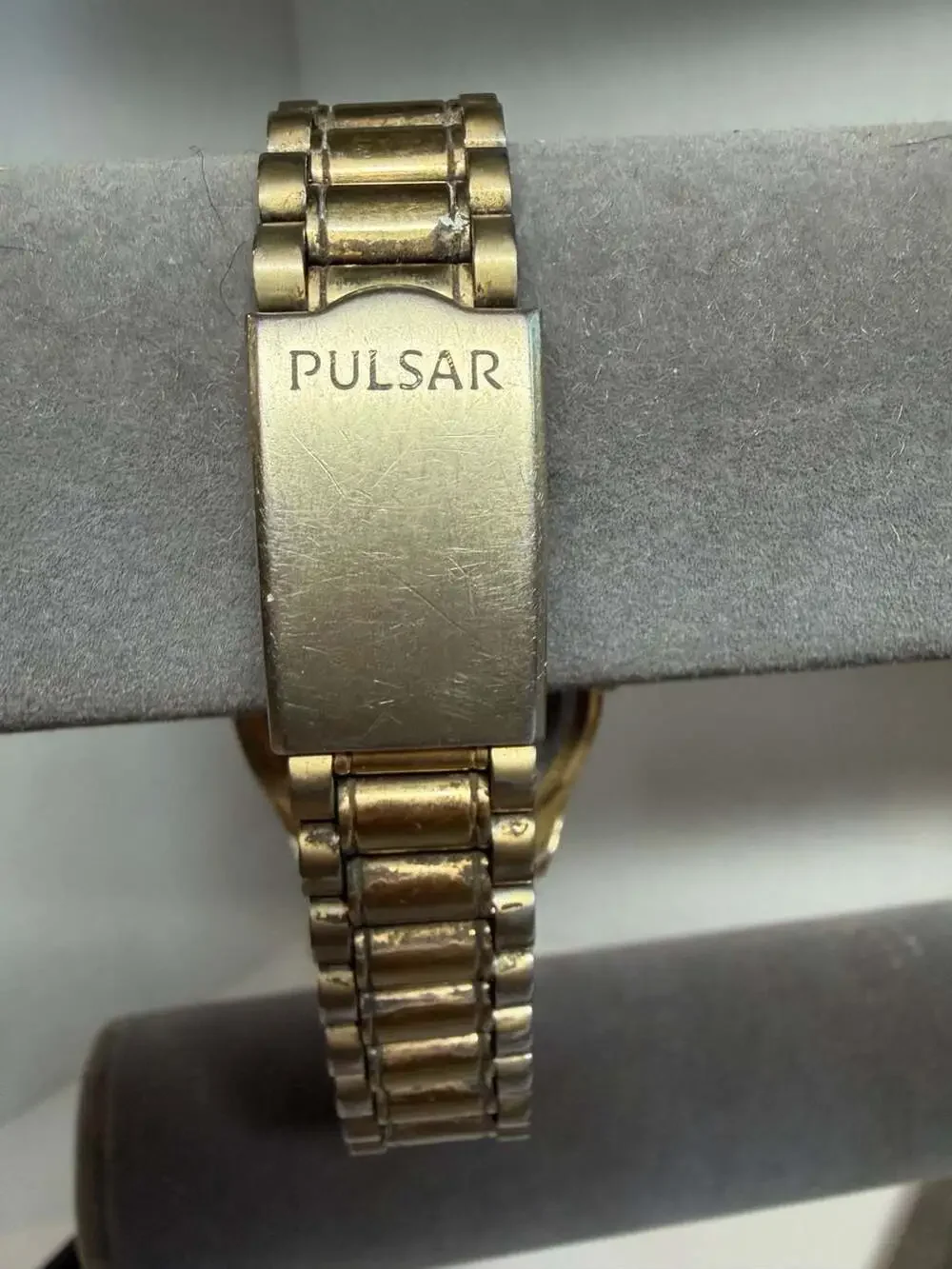 Pulsar Quartz Diver Style Gold-Tone Watch with Day-Date